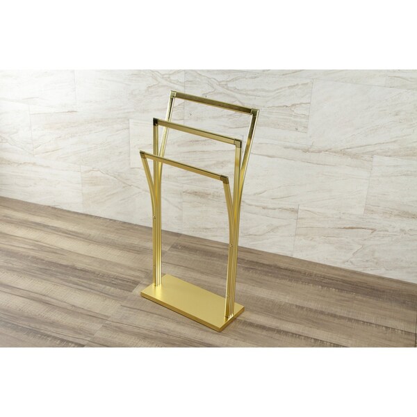Freestanding YStyle Towel Rack, Brushed Brass